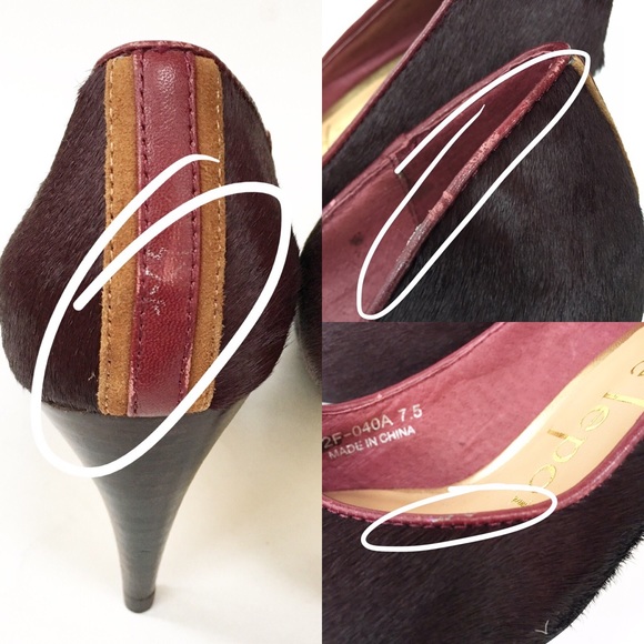 Nanette Lepore ‘Play Me’ Pump Wine Calf Hair 7.5 - Picture 16 of 16
